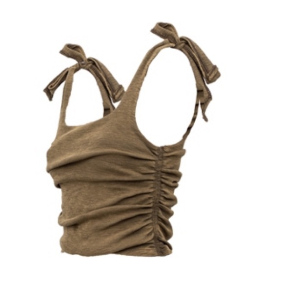 Free People Boulevard Cotton Crop Top - oregano - Picture 5 of 8